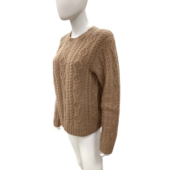 Vintage Polo By Ralph Lauren Sweater Unisex SZ M 100% Cashmere Hand Knit Brown - Picture 2 of 5